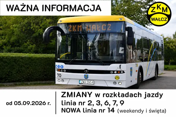 Nowe rozkłady jazdy od 5 września 2026 roku